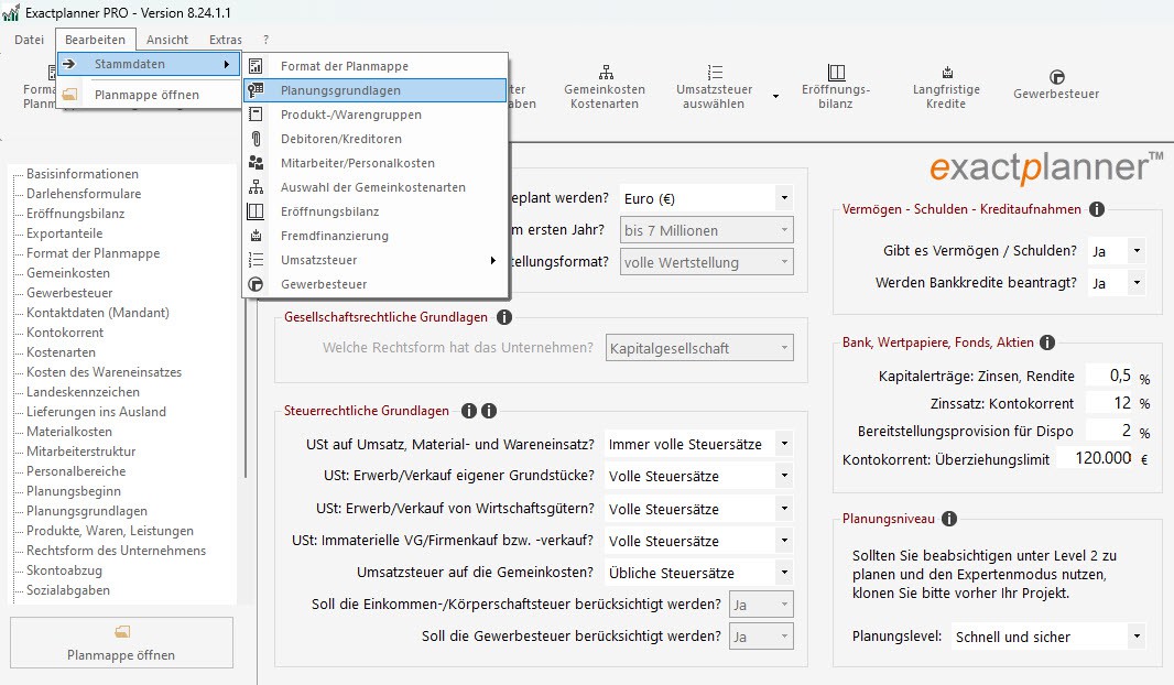 Planprämissen